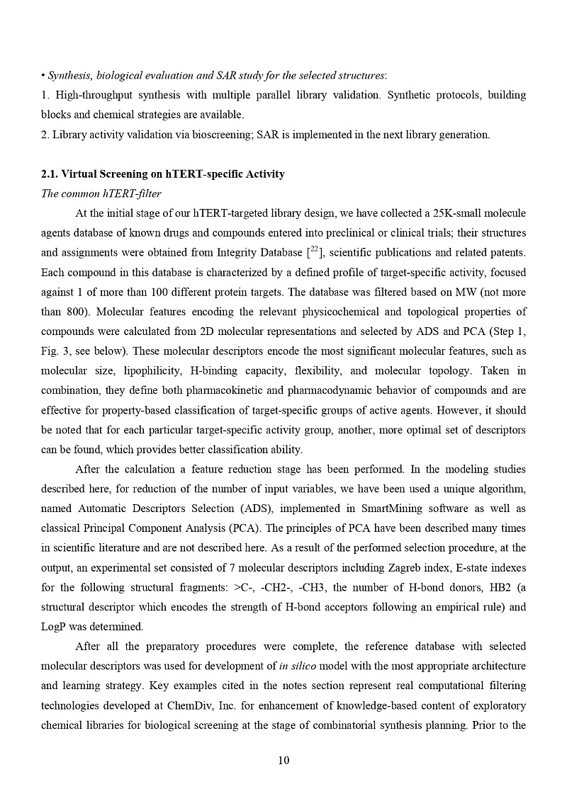  hTERT-Targeted Library