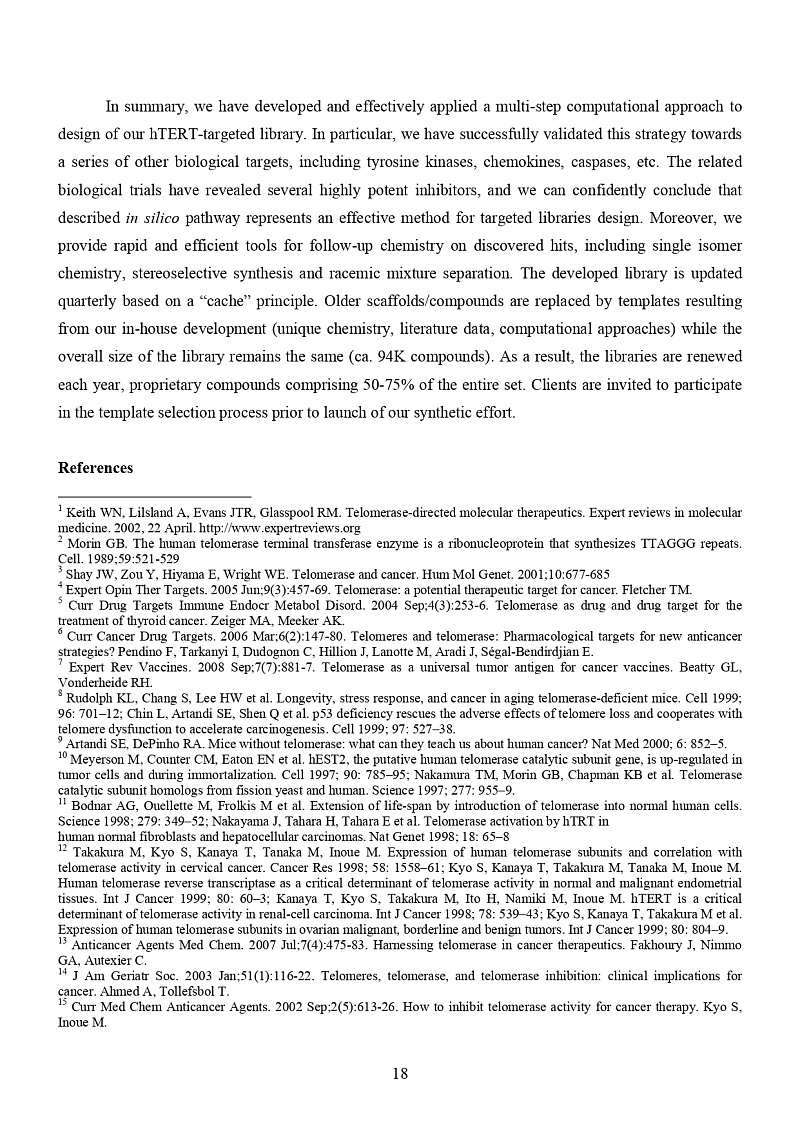  hTERT-Targeted Library