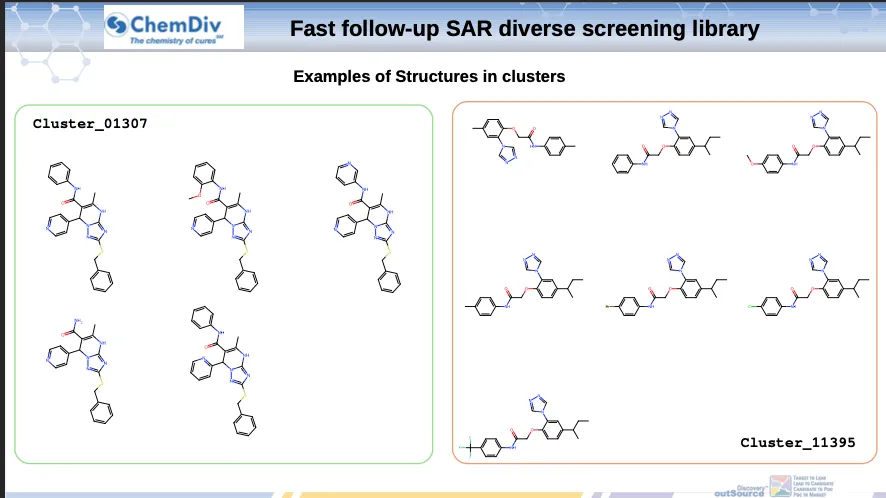  Fast follow-up SAR diverse screening library