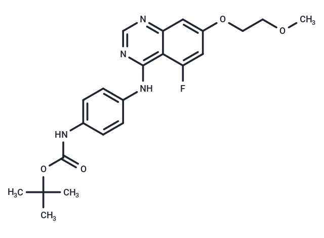 tert-Butyl (4-((5-fluoro-7-(2-methoxyethoxy)quinazolin-4-yl)amino)phenyl)carbamate