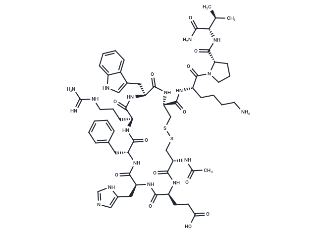 Acetyl-(Cys4,D-Phe7,Cys10)-a-MSH (4-13)