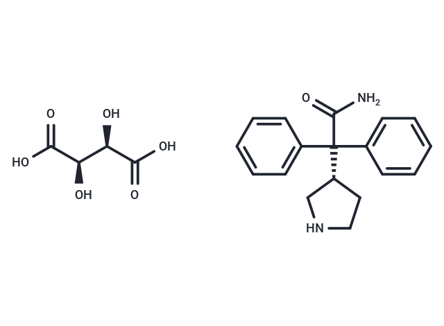 3-(S)-(1-Carbamoyl-1,1-diphenylmethyl)pyrrolidine tartrate