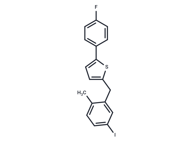 2-(4-Fluorophenyl)-5-[(5-iodo-2-methylphenyl) methyl]thiophene