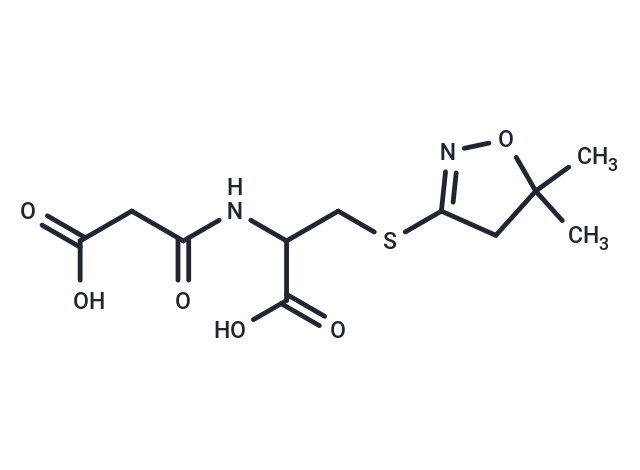 3-((1-Carboxy-2-((5,5-dimethyl-4,5-dihydroisoxazol-3-yl)thio)ethyl)amino)-3-oxopropanoic acid
