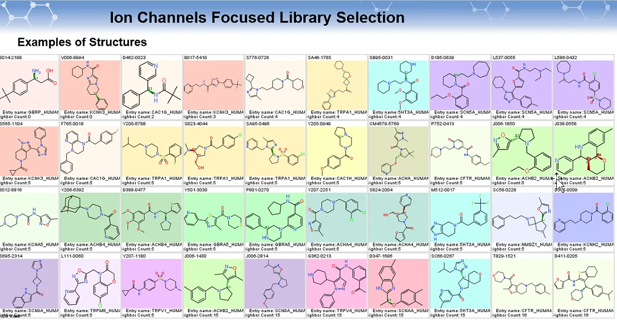  Ion Channels Focused Library