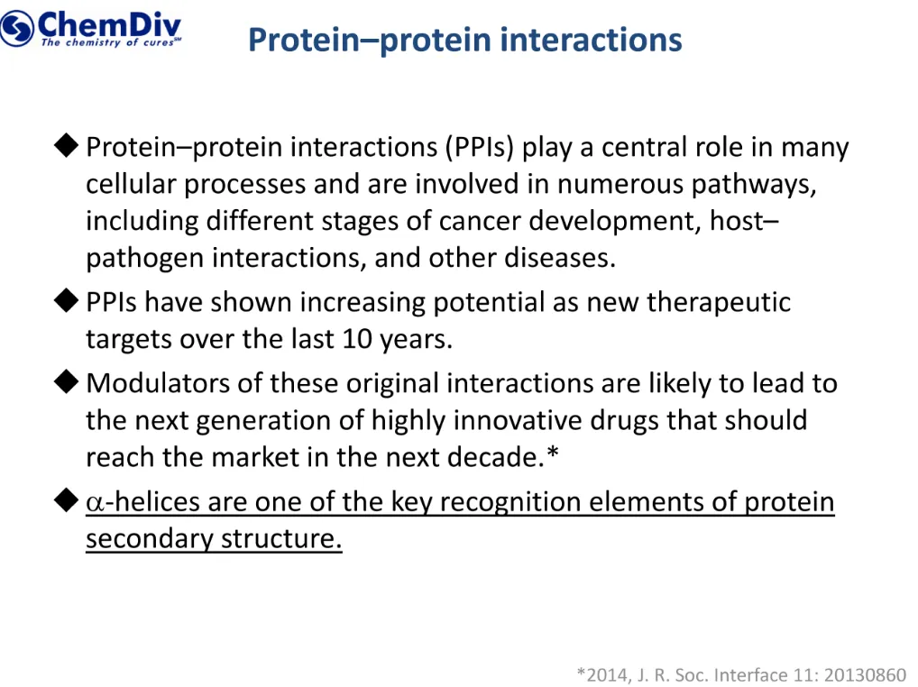  Alpha-Helix Mimetics Library