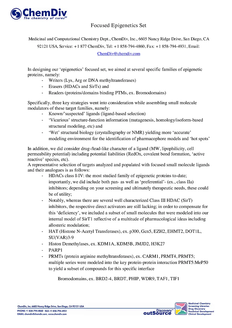  Focused Epigenetics Set