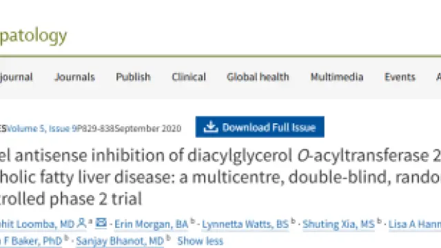 《柳叶刀》：首个可逆转脂肪肝损伤的药物——ION224