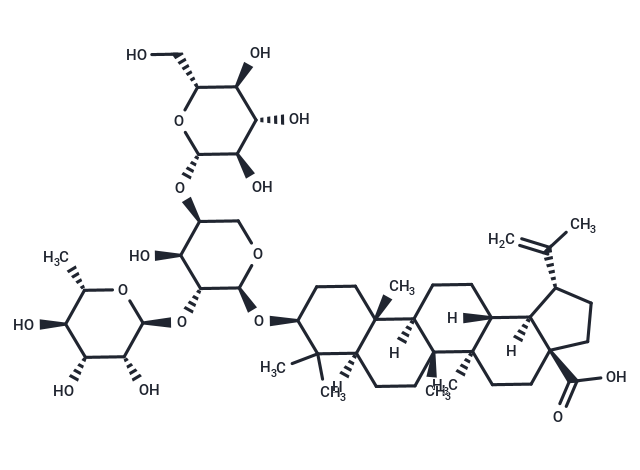 Betulinic acid 3β-O-α-L-rhamnopyranosyl-(1→2)-[β-D-glucopyranosyl-(1→4)]-α-L-arabinopyranoside