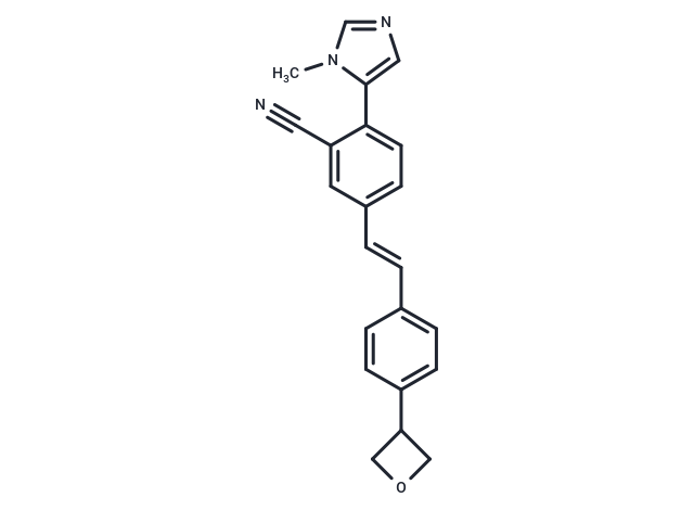 2-(1-methyl-1H-imidazol-5-yl)-5-[(1E)-2-[4-(oxetan-3-yl)phenyl]ethenyl]benzonitrile