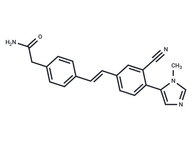 2-{4-[(1E)-2-[3-cyano-4-(1-methyl-1H-imidazol-5-yl)phenyl]ethenyl]phenyl}acetamide