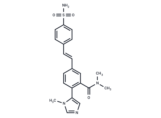N,N-dimethyl-2-(1-methyl-1H-imidazol-5-yl)-5-[(1E)-2-(4-sulfamoylphenyl)ethenyl]benzamide