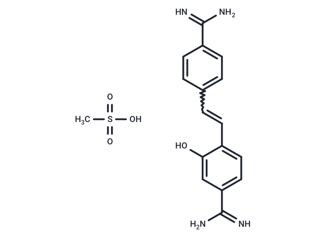 Hydroxystilbamidine bis(methanesulfonate)
