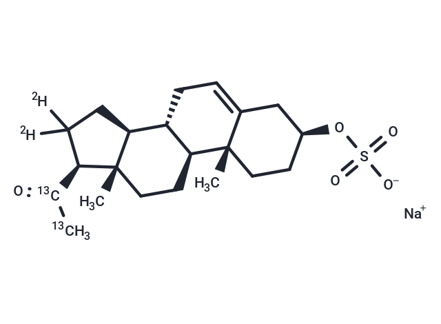 Pregnenolone-[20,21-13C2, 16,16-D2] Sulfate Sodium Salt (Standard)
