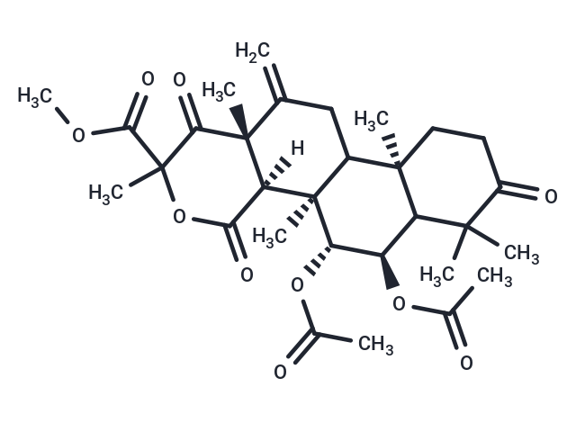 methyl (4aR,4bR,5R,6R,10aR,12aS)-5,6-bis(acetyloxy)-2,4b,7,7,10a,12a-hexamethyl-12-methylidene-1,4,8-trioxo-hexadecahydro-1H-phenanthro[1,2-c]pyran-2-carboxylate