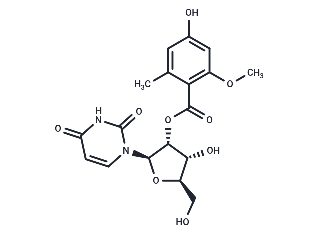(2R,3R,4R,5R)-2-(2,4-dioxo-1,2,3,4-tetrahydropyrimidin-1-yl)-4-hydroxy-5-(hydroxymethyl)oxolan-3-yl 4-hydroxy-2-methoxy-6-methylbenzoate