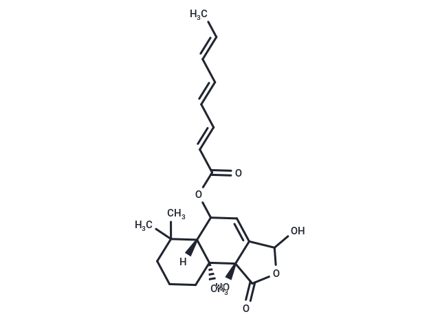 (5aS,9aS,9bS)-3,9b-dihydroxy-6,6,9a-trimethyl-1-oxo-1H,3H,5H,5aH,6H,7H,8H,9H,9aH,9bH-naphtho[1,2-c]furan-5-yl (2E,4E,6E)-octa-2,4,6-trienoate