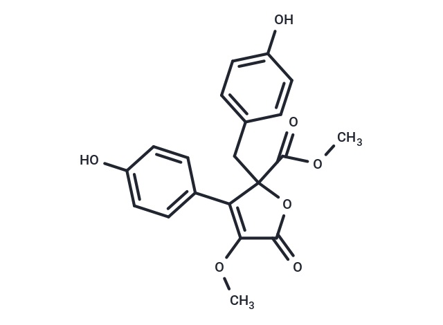 methyl 3-(4-hydroxyphenyl)-2-[(4-hydroxyphenyl)methyl]-4-methoxy-5-oxo-2,5-dihydrofuran-2-carboxylate
