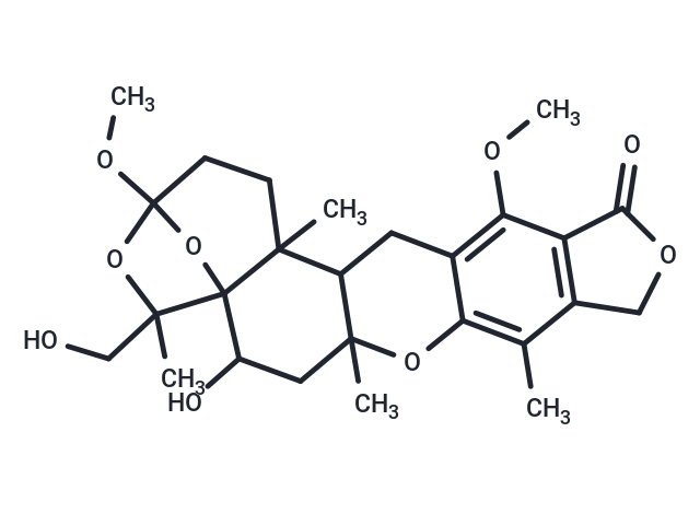 2-hydroxy-22-(hydroxymethyl)-13,20-dimethoxy-4,7,17,22-tetramethyl-5,10,21,23-tetraoxahexacyclo[18.2.1.0^{1,17}.0^{4,16}.0^{6,14}.0^{8,12}]tricosa-6,8(12),13-trien-11-one