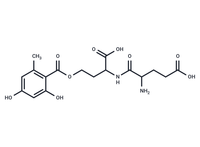 4-amino-4-{[1-carboxy-3-(2,4-dihydroxy-6-methylbenzoyloxy)propyl]carbamoyl}butanoic acid