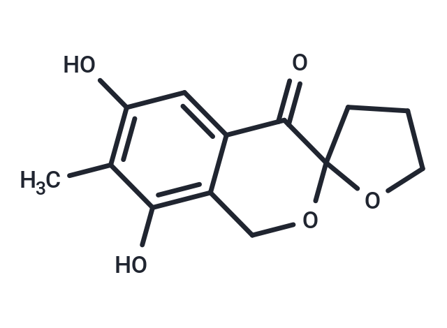6,8-dihydroxy-7-methyl-1,4-dihydrospiro[2-benzopyran-3,2'-oxolan]-4-one