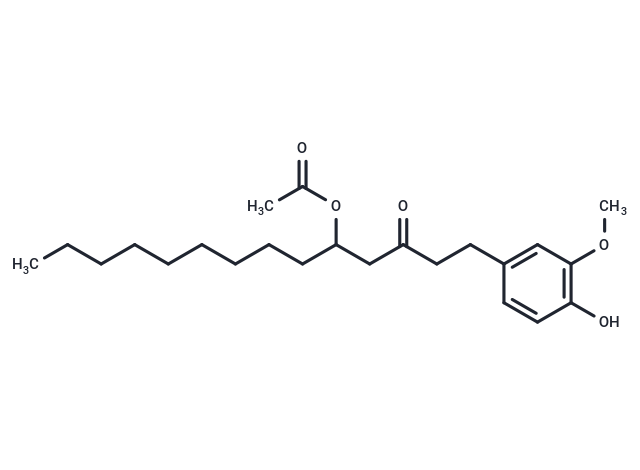 1-(4-hydroxy-3-methoxyphenyl)-3-oxotetradecan-5-yl acetate