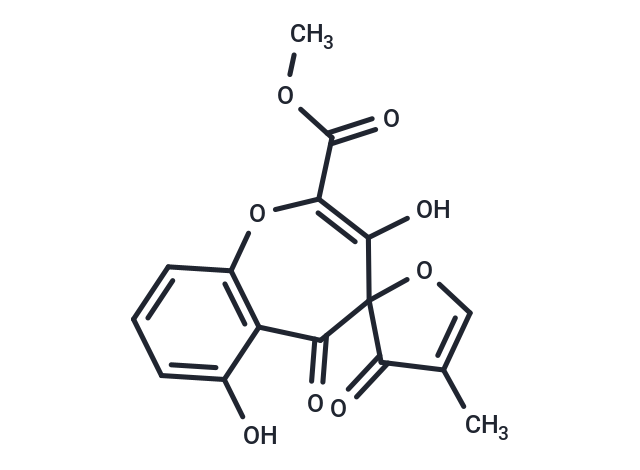 methyl 3,6-dihydroxy-4'-methyl-3',5-dioxo-3'H,5H-spiro[1-benzoxepine-4,2'-furan]-2-carboxylate