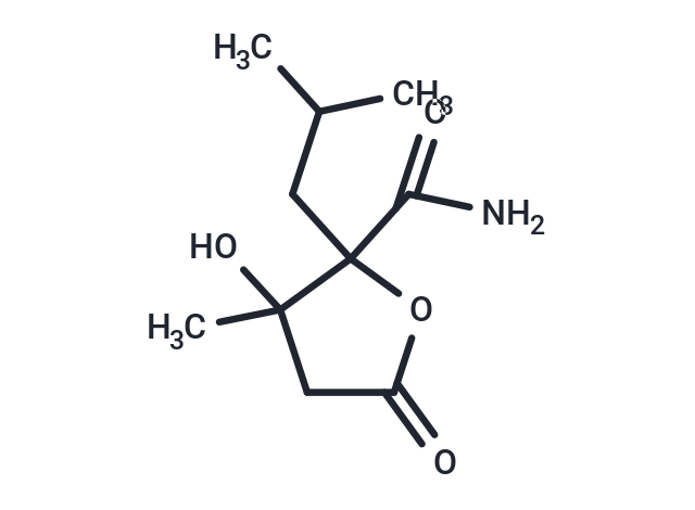 3-hydroxy-3-methyl-2-(2-methylpropyl)-5-oxooxolane-2-carboxamide