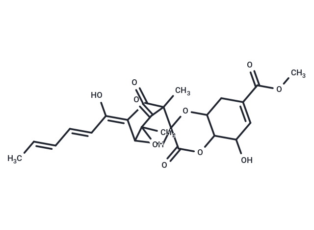 methyl (8'Z)-5,5'-dihydroxy-8'-[(2E,4E)-1-hydroxyhexa-2,4-dien-1-ylidene]-1',5'-dimethyl-3,6',7'-trioxo-4a,5,8,8a-tetrahydro-3H-spiro[1,4-benzodioxine-2,2'-bicyclo[2.2.2]octane]-7-carboxylate