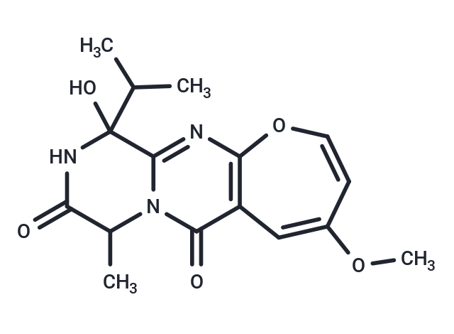 4-hydroxy-12-methoxy-7-methyl-4-(propan-2-yl)-15-oxa-2,5,8-triazatricyclo[8.5.0.0^{3,8}]pentadeca-1(10),2,11,13-tetraene-6,9-dione