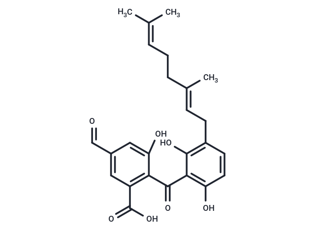 2-{3-[(2E)-3,7-dimethylocta-2,6-dien-1-yl]-2,6-dihydroxybenzoyl}-5-formyl-3-hydroxybenzoic acid