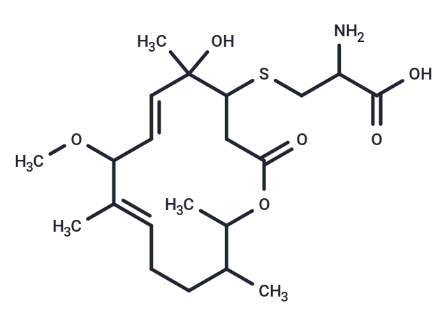 2-amino-3-{[(6E,9E)-5-hydroxy-8-methoxy-5,9,13,14-tetramethyl-2-oxo-1-oxacyclotetradeca-6,9-dien-4-yl]sulfanyl}propanoic acid