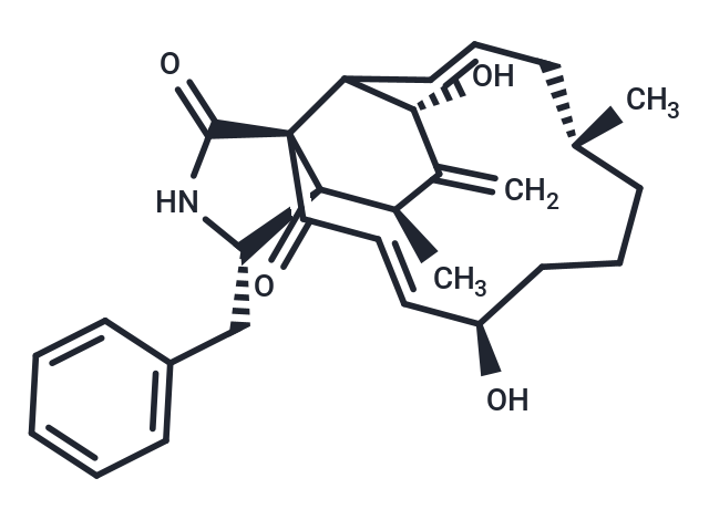 (3S,4S,6S,10R,14R,17aR)-3-benzyl-6,14-dihydroxy-4,10-dimethyl-5-methylidene-1H,2H,3H,3aH,4H,5H,6H,6aH,9H,10H,11H,12H,13H,14H,17H-cyclotrideca[d]isoindole-1,17-dione