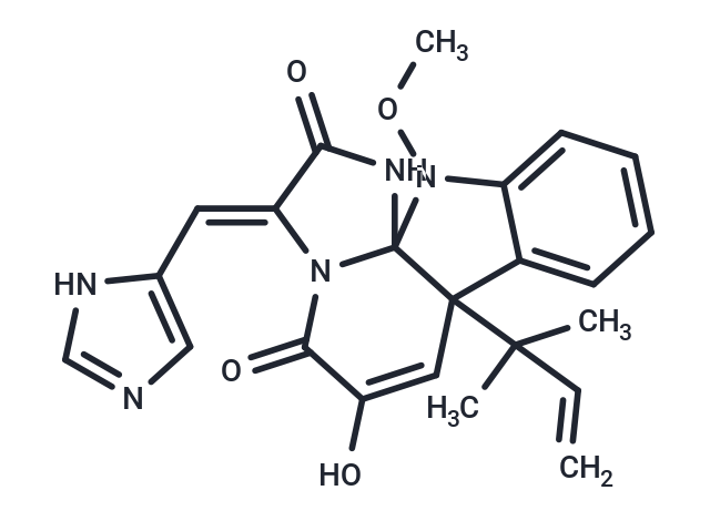 (14Z)-11-hydroxy-14-[(1H-imidazol-5-yl)methylidene]-2-methoxy-9-(2-methylbut-3-en-2-yl)-2,13,16-triazatetracyclo[7.7.0.0^{1,13}.0^{3,8}]hexadeca-3,5,7,10-tetraene-12,15-dione