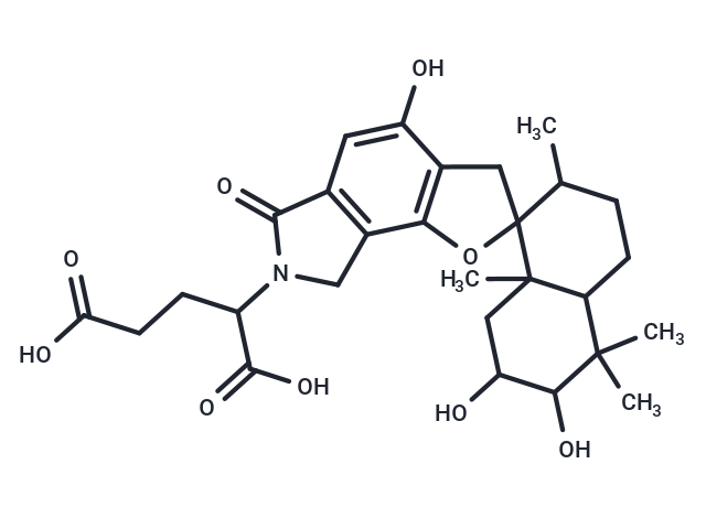 2-{4,6',7'-trihydroxy-2',5',5',8'a-tetramethyl-6-oxo-3,3',4',4'a,5',6,6',7,7',8,8',8'a-dodecahydro-2'H-spiro[furo[2,3-e]isoindole-2,1'-naphthalen]-7-yl}pentanedioic acid