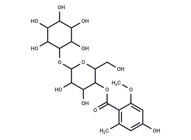 4,5-dihydroxy-2-(hydroxymethyl)-6-[(2,3,4,5,6-pentahydroxycyclohexyl)oxy]oxan-3-yl 4-hydroxy-2-methoxy-6-methylbenzoate