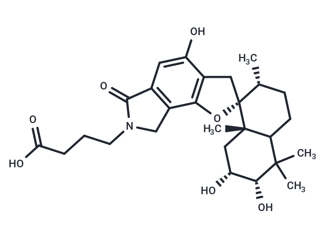 4-[(2R,2'R,6'S,7'R,8'aS)-4,6',7'-trihydroxy-2',5',5',8'a-tetramethyl-6-oxo-3,3',4',4'a,5',6,6',7,7',8,8',8'a-dodecahydro-2'H-spiro[furo[2,3-e]isoindole-2,1'-naphthalen]-7-yl]butanoic acid