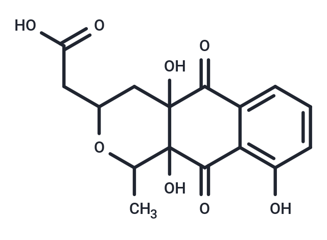 2-{4a,9,10a-trihydroxy-1-methyl-5,10-dioxo-1H,3H,4H,4aH,5H,10H,10aH-naphtho[2,3-c]pyran-3-yl}acetic acid