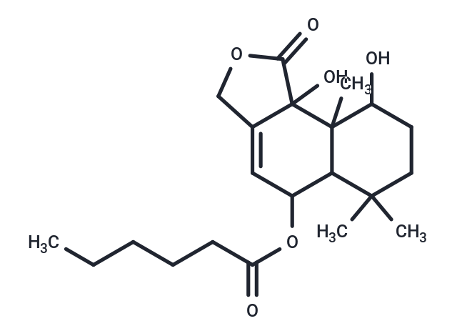 9,9b-dihydroxy-6,6,9a-trimethyl-1-oxo-1H,3H,5H,5aH,6H,7H,8H,9H,9aH,9bH-naphtho[1,2-c]furan-5-yl hexanoate