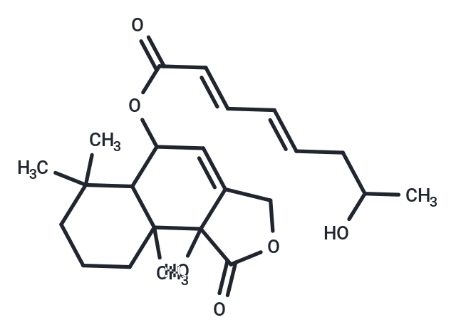 9b-hydroxy-6,6,9a-trimethyl-1-oxo-1H,3H,5H,5aH,6H,7H,8H,9H,9aH,9bH-naphtho[1,2-c]furan-5-yl (2E,4E)-7-hydroxyocta-2,4-dienoate