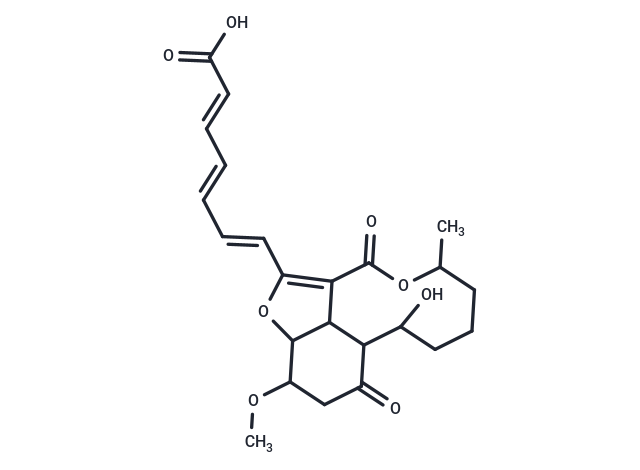 (2E,4E,6E)-7-{2-hydroxy-13-methoxy-6-methyl-8,15-dioxo-7,11-dioxatricyclo[7.6.1.0^{12,16}]hexadec-9-en-10-yl}hepta-2,4,6-trienoic acid