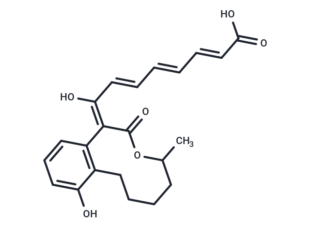 (2E,4E,6E)-8-hydroxy-8-[(1E)-9-hydroxy-4-methyl-2-oxo-2,4,5,6,7,8-hexahydro-1H-3-benzoxecin-1-ylidene]octa-2,4,6-trienoic acid