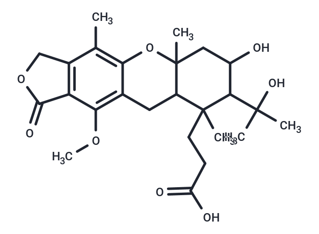 3-[7-hydroxy-8-(2-hydroxypropan-2-yl)-11-methoxy-4,5a,9-trimethyl-1-oxo-1H,3H,5aH,6H,7H,8H,9H,9aH,10H-furo[3,4-b]xanthen-9-yl]propanoic acid