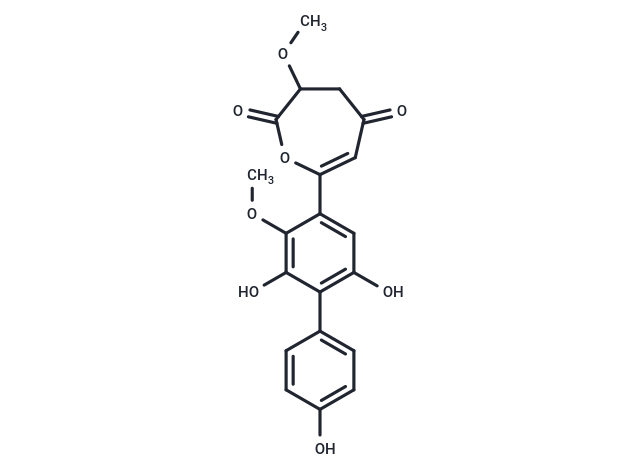 3-methoxy-7-{2,4',6-trihydroxy-3-methoxy-[1,1'-biphenyl]-4-yl}-2,3,4,5-tetrahydrooxepine-2,5-dione