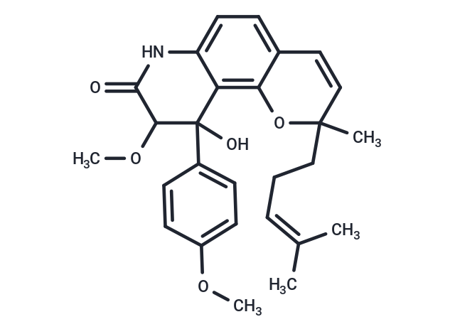 10-hydroxy-9-methoxy-10-(4-methoxyphenyl)-2-methyl-2-(4-methylpent-3-en-1-yl)-2H,7H,8H,9H,10H-chromeno[7,8-b]pyridin-8-one