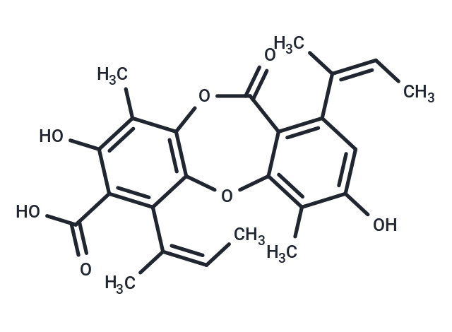 4,12-bis[(2Z)-but-2-en-2-yl]-6,14-dihydroxy-7,15-dimethyl-10-oxo-2,9-dioxatricyclo[9.4.0.0^{3,8}]pentadeca-1(15),3(8),4,6,11,13-hexaene-5-carboxylic acid