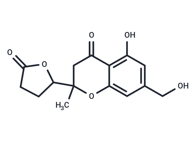 5-hydroxy-7-(hydroxymethyl)-2-methyl-2-(5-oxooxolan-2-yl)-3,4-dihydro-2H-1-benzopyran-4-one