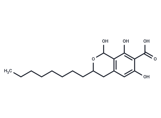 1,6,8-trihydroxy-3-octyl-3,4-dihydro-1H-2-benzopyran-7-carboxylic acid