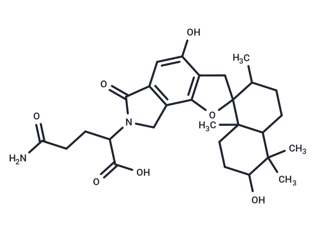 4-carbamoyl-2-{4,6'-dihydroxy-2',5',5',8'a-tetramethyl-6-oxo-3,3',4',4'a,5',6,6',7,7',8,8',8'a-dodecahydro-2'H-spiro[furo[2,3-e]isoindole-2,1'-naphthalen]-7-yl}butanoic acid
