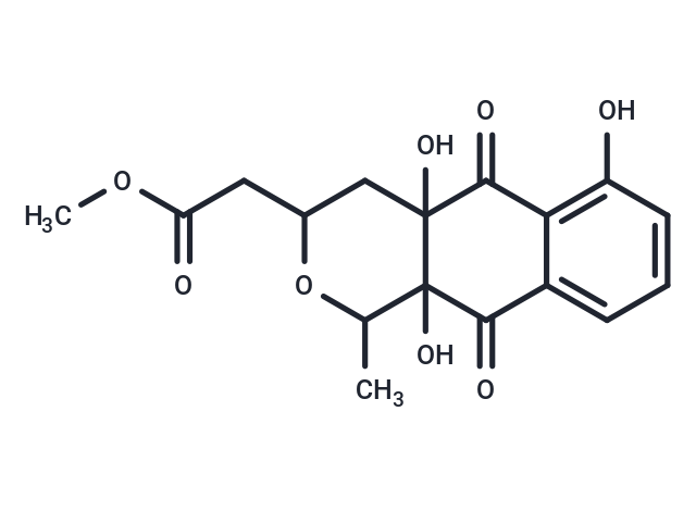 methyl 2-{4a,6,10a-trihydroxy-1-methyl-5,10-dioxo-1H,3H,4H,4aH,5H,10H,10aH-naphtho[2,3-c]pyran-3-yl}acetate